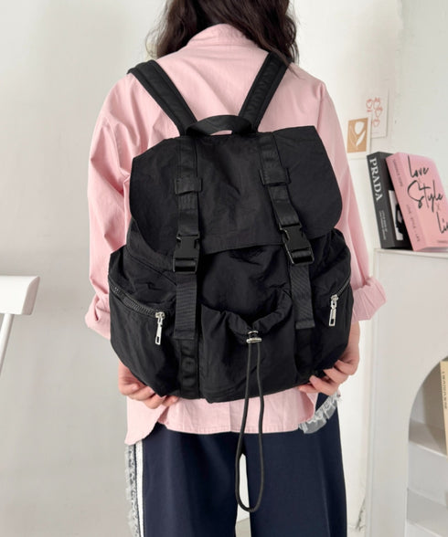 ダブルベルトアウトポケットリュック | SL1265070 | ブラック