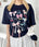 ファンシーリボンプリント半袖Tシャツ | SL2262008 | ネイビー