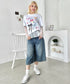 ファンシーリボンプリント半袖Tシャツ | SL2262008 | ホワイト