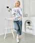 ファンシーリボンプリント半袖Tシャツ | SL2262008 | ホワイト