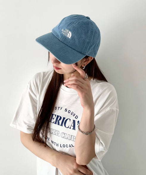 【】THE NORTH FACE(ザ・ノースフェイス)/コットン ワンポイント ロゴ刺繍 キャップ 帽子/TNF LOGO SOFT CAP | IM5262009 | ブルー