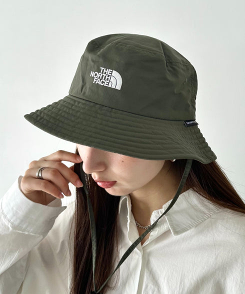 【】THE NORTH FACE(ザ・ノースフェイス)/吸湿速乾 冷感素材 ナイロンバケットハット サファリハット アドベンチャーハット ロゴ刺繍/TNF LIGHT BUCKET HAT | IM5262011 | カーキ