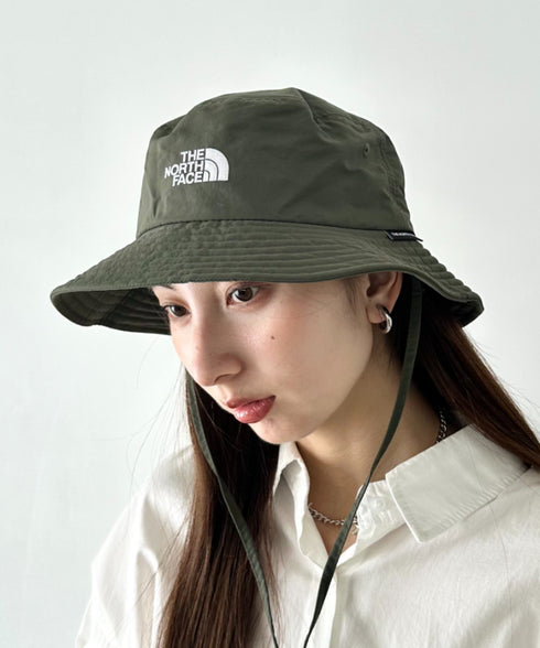 【】THE NORTH FACE(ザ・ノースフェイス)/吸湿速乾 冷感素材 ナイロンバケットハット サファリハット アドベンチャーハット ロゴ刺繍/TNF LIGHT BUCKET HAT | IM5262011 | カーキ