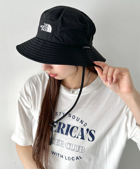【】THE NORTH FACE(ザ・ノースフェイス)/吸湿速乾 冷感素材 ナイロンバケットハット サファリハット アドベンチャーハット ロゴ刺繍/TNF LIGHT BUCKET HAT | IM5262011 | ブラック