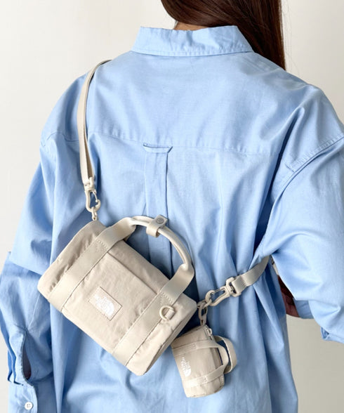 【】THE NORTH FACE(ザ・ノースフェイス)/軽量 ショルダー ロゴプリント ブリーズ ロール クロス バッグ/BREEZE ROLL CROSS BAG | IM1262012 | ホワイト