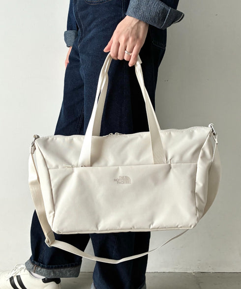 【】THE NORTH FACE(ザ・ノースフェイス)/軽量 2WAY エスピーダッフルバックスモール ロゴプリント /SP DUFFLE BAG S | IM1262014 | サンドベージュ