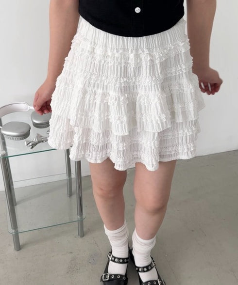 ホイップレースフリルミニスカパン | LO2265060 | ホワイト