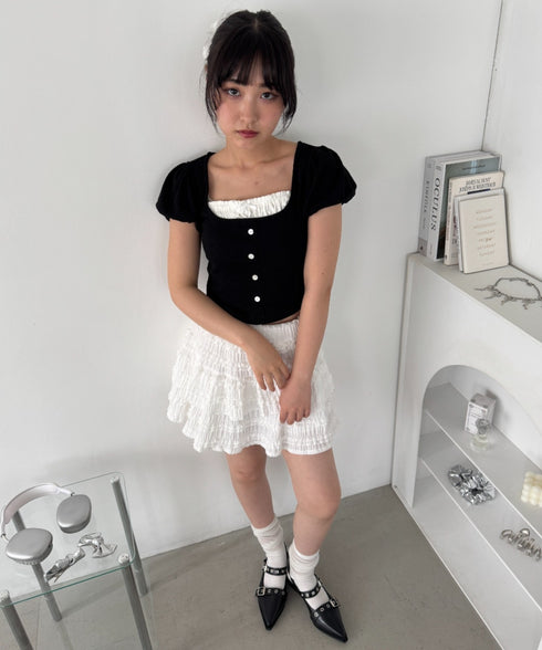 ホイップレースフリルミニスカパン | LO2265060 | ホワイト