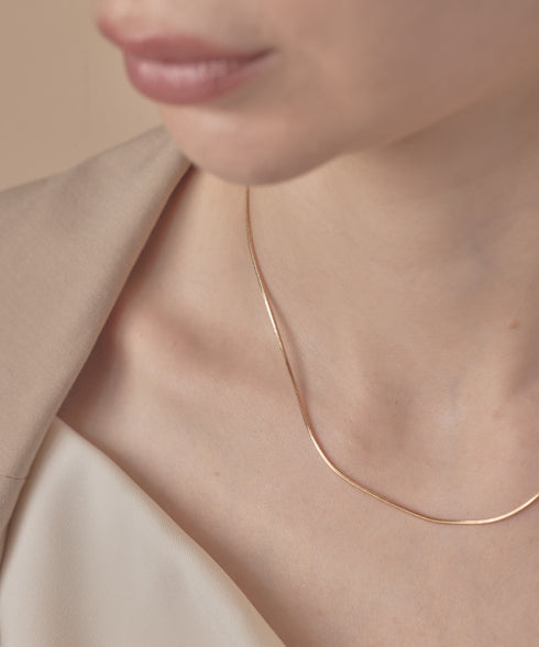 シンプルスネークチェーンネックレス1mm / simple snake necklace | SW4265083 | ゴールド