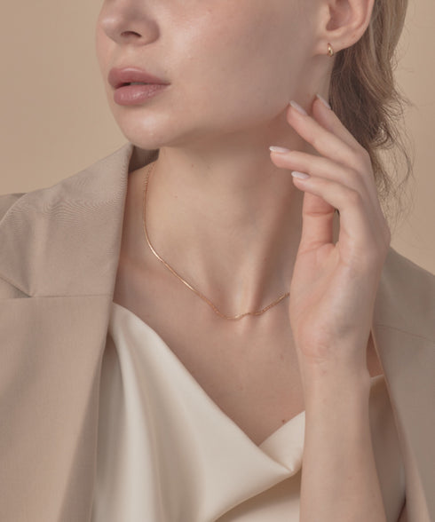 シンプルスネークチェーンネックレス1mm / simple snake necklace | SW4265083 | ゴールド