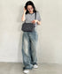 【】THE NORTH FACE(ザ・ノースフェイス)/軽量 ワンポイントロゴ ショルダー クロスバッグ/LINDEN CROSS BAG M | IM1262020 | チャコールグレー