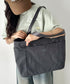 【】THE NORTH FACE(ザ・ノースフェイス)/PC A4収納可 大容量 トートバッグ ロゴプリント / LINDEN TOTE BAG | IM1262021 | チャコールグレー