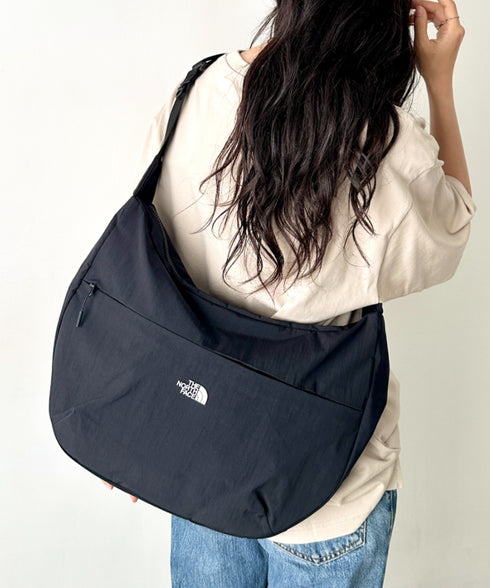 【】THE NORTH FACE(ザ・ノースフェイス)/2WAY ロゴプリント ショルダーバッグ ホーボーバッグ/LINDEN HOBO CROSSBODY | IM1262023 | ブラック