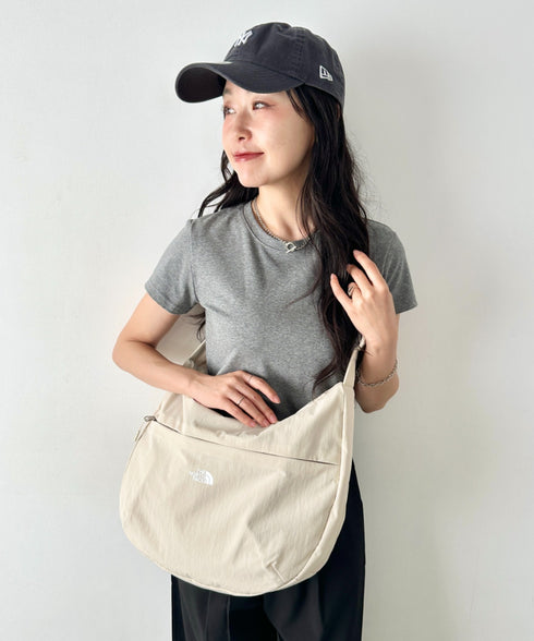 【】THE NORTH FACE(ザ・ノースフェイス)/2WAY ロゴプリント ショルダーバッグ ホーボーバッグ/LINDEN HOBO CROSSBODY | IM1262023 | クリーム