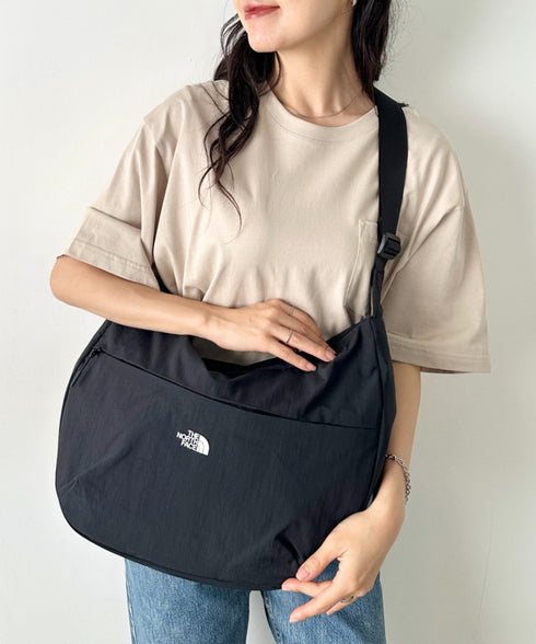 【】THE NORTH FACE(ザ・ノースフェイス)/2WAY ロゴプリント ショルダーバッグ ホーボーバッグ/LINDEN HOBO CROSSBODY | IM1262023 | ブラック