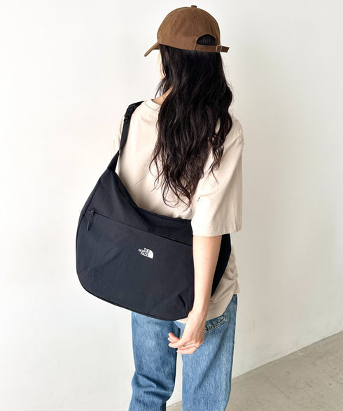 【】THE NORTH FACE(ザ・ノースフェイス)/2WAY ロゴプリント ショルダーバッグ ホーボーバッグ/LINDEN HOBO CROSSBODY | IM1262023 | ブラック