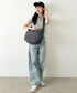 【】THE NORTH FACE(ザ・ノースフェイス)/2WAY ロゴプリント ショルダーバッグ ホーボーバッグ/LINDEN HOBO CROSSBODY | IM1262023 | チャコールグレー