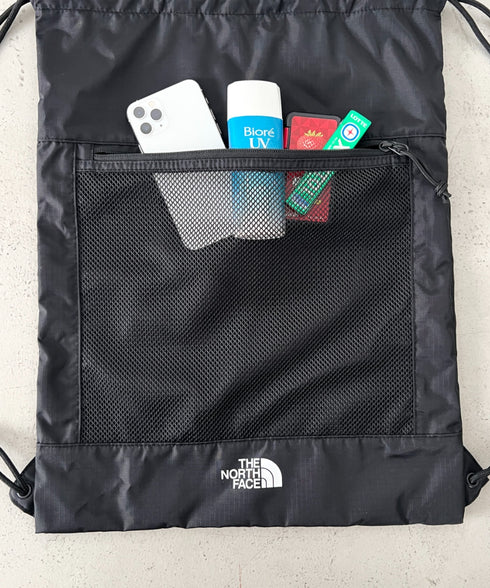 【】THE NORTH FACE(ザ・ノースフェイス)/ナップサック サブバッグ メッシュ シューズバッグ ロゴプリント/STANDARD MULTI BAG | IM1262025 | ブラック