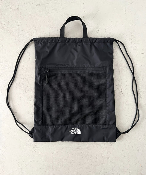 【】THE NORTH FACE(ザ・ノースフェイス)/ナップサック サブバッグ メッシュ シューズバッグ ロゴプリント/STANDARD MULTI BAG | IM1262025 | ブラック