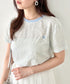 POLOCHAMPS(ポロチャンプス)/ ワンポイント刺繍 クルーネック半袖Tシャツ ボーダー/刺繍Tシャツ | IM2262028 | サックスブルー
