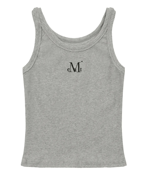MUCENT(ムセント)/バック ディティール スリーブレス アメスリ タンクトップ/BACK DETAIL SIGNATURE SLEEVELESS | AT2262042 | グレー