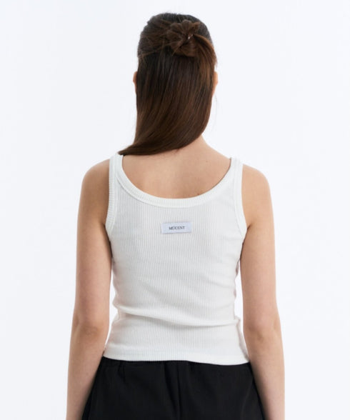 MUCENT(ムセント)/バック ディティール スリーブレス アメスリ タンクトップ/BACK DETAIL SIGNATURE SLEEVELESS | AT2262042 | ホワイト