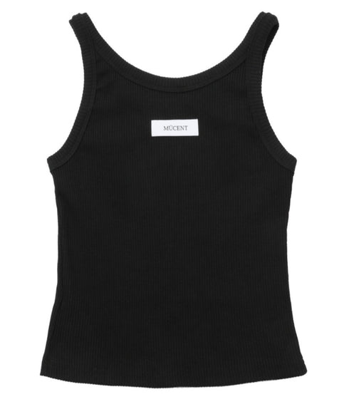 MUCENT(ムセント)/バック ディティール スリーブレス アメスリ タンクトップ/BACK DETAIL SIGNATURE SLEEVELESS | AT2262042 | ブラック