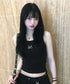 MUCENT(ムセント)/バック ディティール スリーブレス アメスリ タンクトップ/BACK DETAIL SIGNATURE SLEEVELESS | AT2262042 | ブラック
