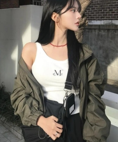 MUCENT(ムセント)/バック ディティール スリーブレス アメスリ タンクトップ/BACK DETAIL SIGNATURE SLEEVELESS | AT2262042 | ホワイト