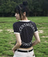 MUCENT(ムセント)/バックロゴ 配色 リングカラー クロップド 半袖 Tシャツ/RINGER HALF T | AT2262043 | ネイビー