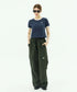 MUCENT(ムセント)/バックロゴ 配色 リングカラー クロップド 半袖 Tシャツ/RINGER HALF T | AT2262043 | ネイビー