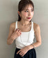カップ付きスタイリッシュタンクトップ 普段着からトレーニングウェアにも◎ | MD2262031 | ホワイト