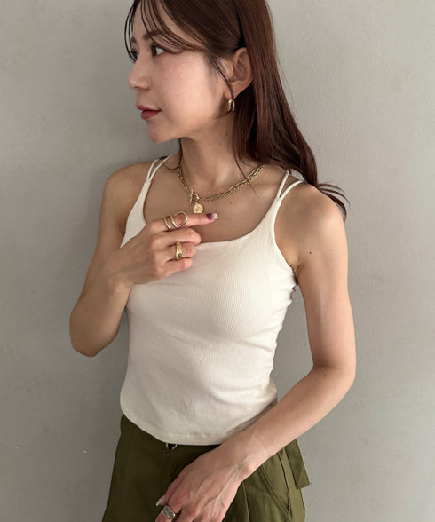 カップ付きスパゲッティストラップキャミソール | MD2262037 | アイボリー