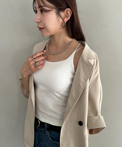 カップ付きスパゲッティストラップキャミソール | MD2262037 | ホワイト