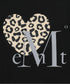 MUCENT(ムセント)/レオパード ヒョウ柄 ハート ハーフ クロップド Tシャツ トップス/SIERRA LEOPARD HEART HALF T UNISEX | AT2262062 | ブラック