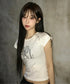 MUCENT(ムセント)/レオパード ヒョウ柄 ハート ハーフ クロップド Tシャツ トップス/SIERRA LEOPARD HEART HALF T UNISEX | AT2262062 | ホワイト系その他