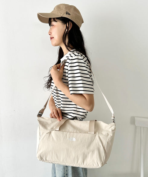 【】THE NORTH FACE(ザ・ノースフェイス)/2WAY 大容量 PC収納可 ショルダー トラベル ダッフルバッグ ロゴプリント/LINDEN DUFFLE BAG S | IM1262063 | クリーム