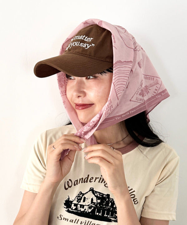 THE NORTH FACE(ザ・ノースフェイス)/コットン プリント バンダナ スカーフ/BANDANA_PINE CONE | IM6262065 | ピンク