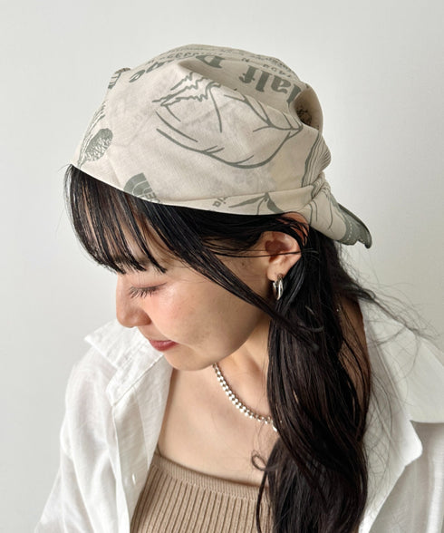 THE NORTH FACE(ザ・ノースフェイス)/コットン プリント バンダナ スカーフ/BANDANA_PINE CONE | IM6262065 | サンドベージュ