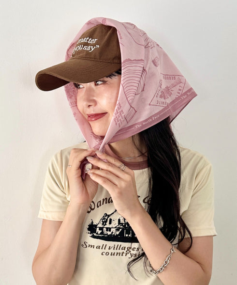 THE NORTH FACE(ザ・ノースフェイス)/コットン プリント バンダナ スカーフ/BANDANA_PINE CONE | IM6262065 | ピンク