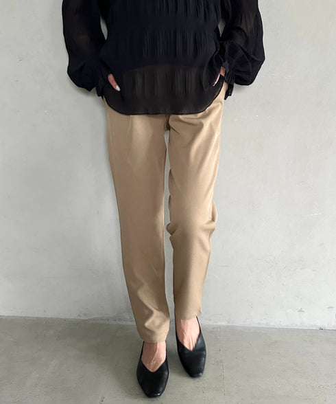 【マタニティ】お腹楽々のびのびマタニティテーパードパンツ 美シルエット | MD2265098 | ベージュ