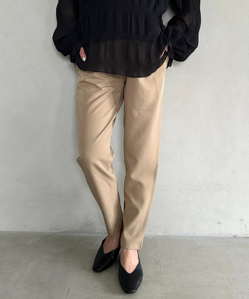 【マタニティ】お腹楽々のびのびマタニティテーパードパンツ 美シルエット | MD2265098 | ベージュ