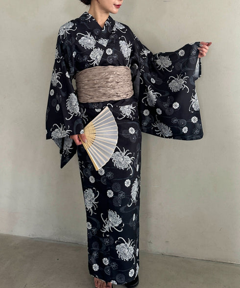浴衣2点セット(浴衣/帯)選べる6柄♪1枚仕立てで着付け楽々 1人で着られる(浴衣/帯)■動画あり | MD2262041 | その他2