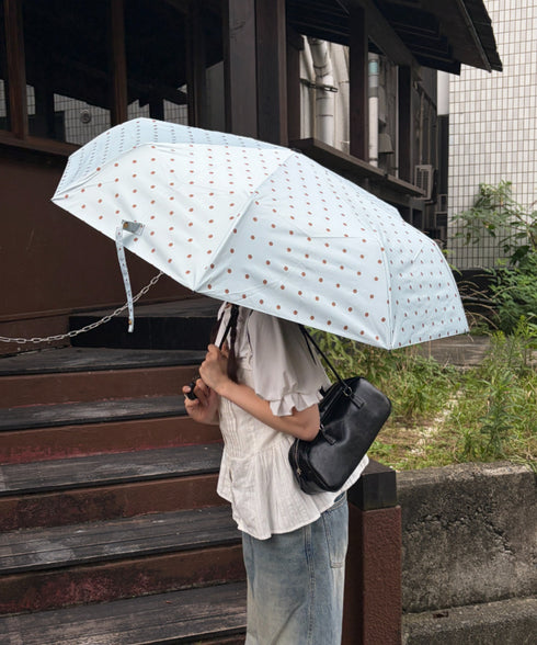 7色展開【晴雨兼用】ドット折り畳み傘 | MD6262045 | ミント