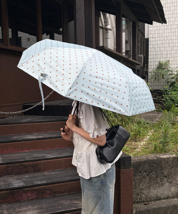 7色展開【晴雨兼用】ドット折り畳み傘 | MD6262045 | ミント