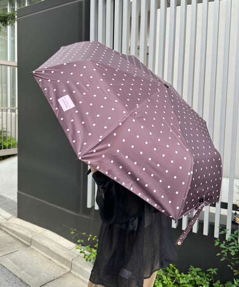 7色展開【晴雨兼用】ドット折り畳み傘 | MD6262045 | ブラウン