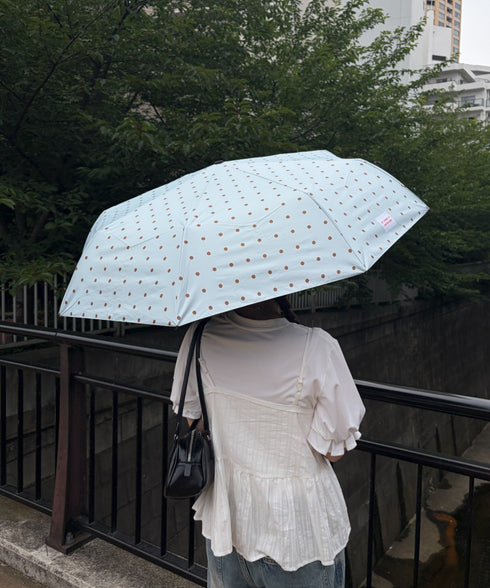 7色展開【晴雨兼用】ドット折り畳み傘 | MD6262045 | ミント