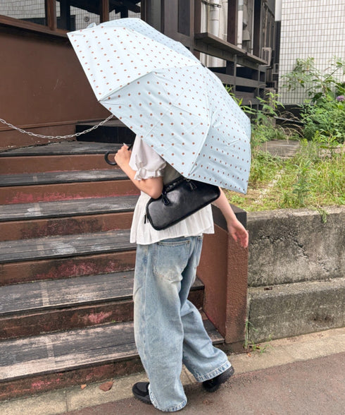 7色展開【晴雨兼用】ドット折り畳み傘 | MD6262045 | ミント