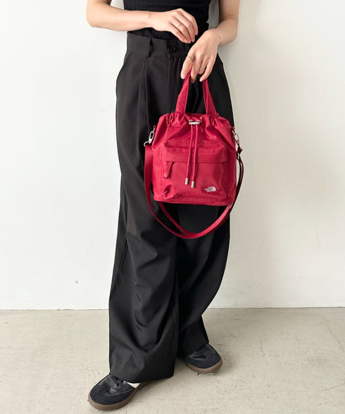 【】THE NORTH FACE(ザ・ノースフェイス)/2WAY ショルダーバッグ ロゴプリント トラベルバケットバッグ/TRAVEL BUCKET BAG | IM1262070 | レッド