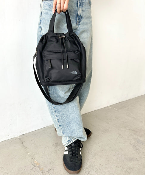 【】THE NORTH FACE(ザ・ノースフェイス)/2WAY ショルダーバッグ ロゴプリント トラベルバケットバッグ/TRAVEL BUCKET BAG | IM1262070 | ブラック
